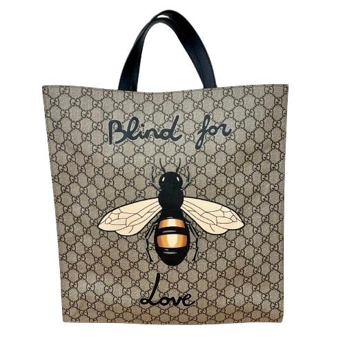 GUCCI グッチ ビープリント GGスプリーム トートバッグ
