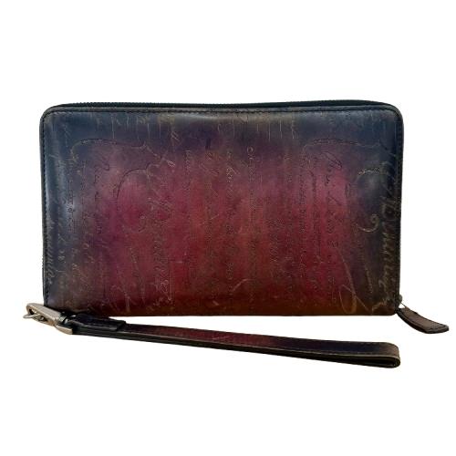 Berluti ベルルッティ スクリットレザー カリグラフィ ラウンドファスナー長財布