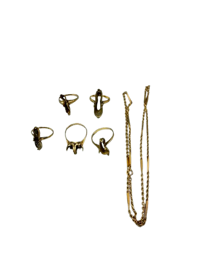 K18 リング5点 ネックレス1点