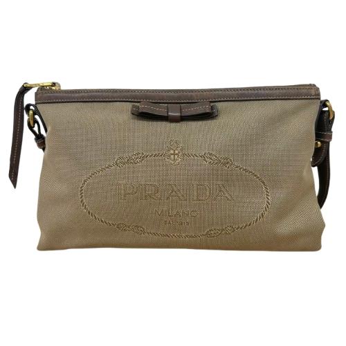 PRADA プラダ ロゴジャガード キャンバス ショルダーバッグ 1BH050