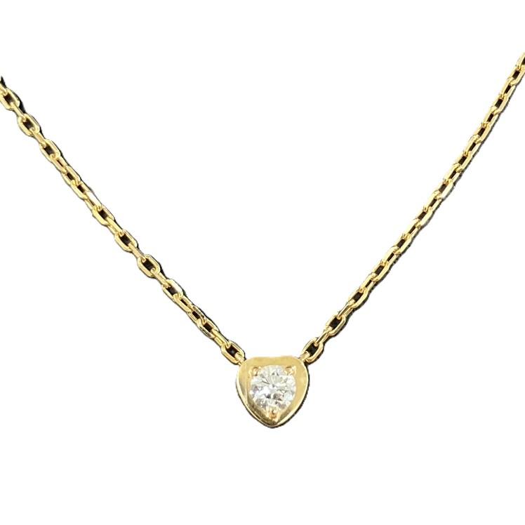 Cartier カルティエ Au750 ディアマン レジェ ダイヤモンド ハートネックレス