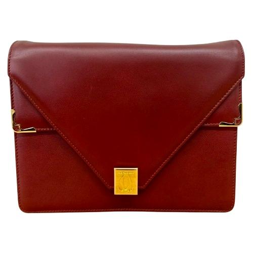 Cartier カルティエ マストライン ショルダーバッグ レザー ゴールド金具