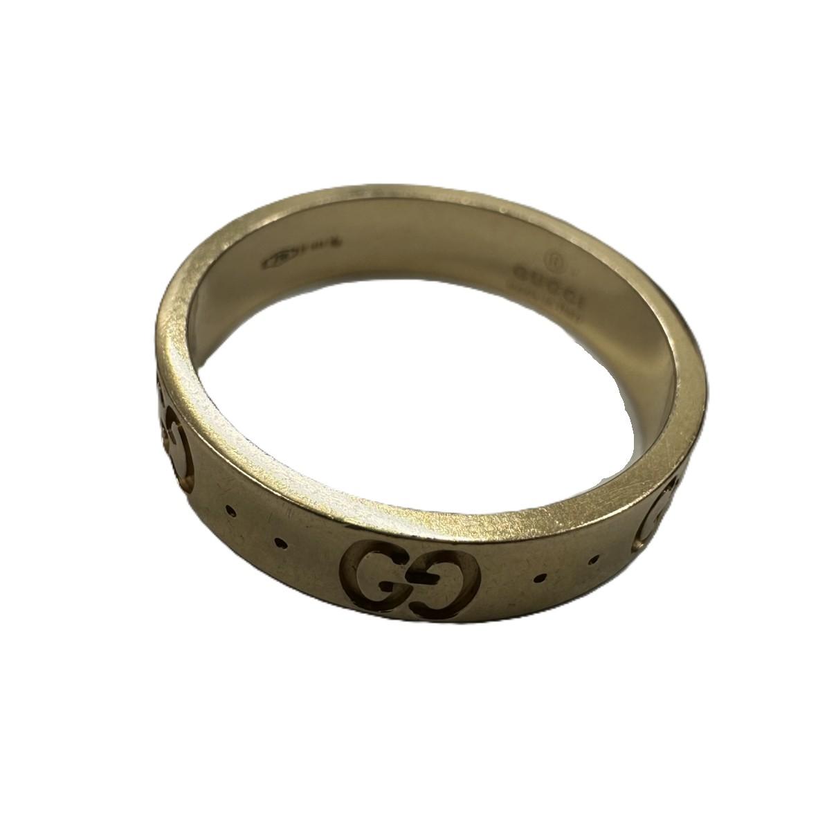 GUCCI アイコンリング K18YG 750 イエローゴールド GGモチーフ リング