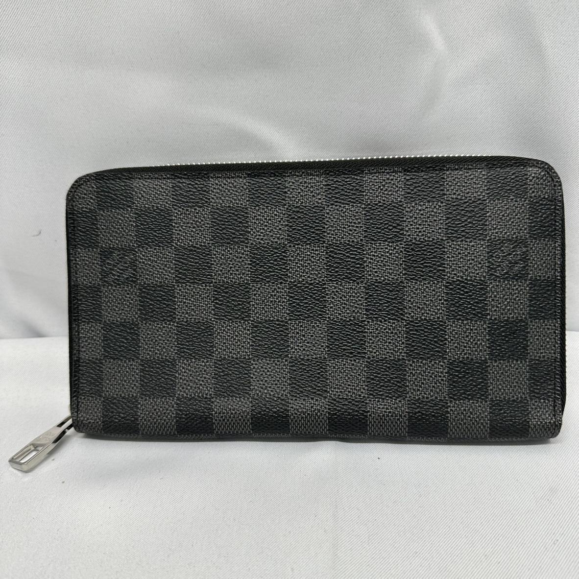 LOUIS VUITTON ルイヴィトン N63077 ダミエ・グラフィット ジッピー・オーガナイザー ラウンドファスナー 長財布