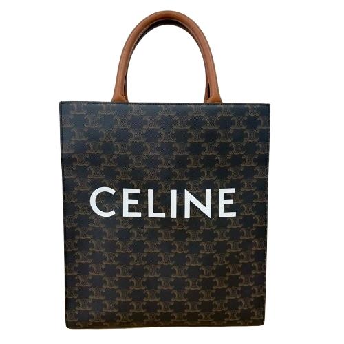 CELINE セリーヌ トリオンフ バーティカルカバ 2WAYショルダーバッグ トートバッグ レザー レディース