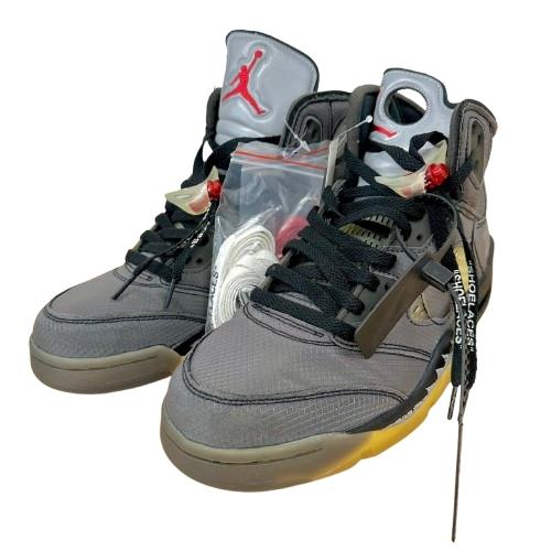 OFF-WHITE × NIKE オフホワイト × ナイキ AIR JORDAN 5 RETRO SP ハイカットスニーカー 28.0cm メンズ