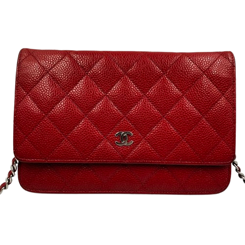 CHANEL チェーンショルダーバッグ キャビアスキン
