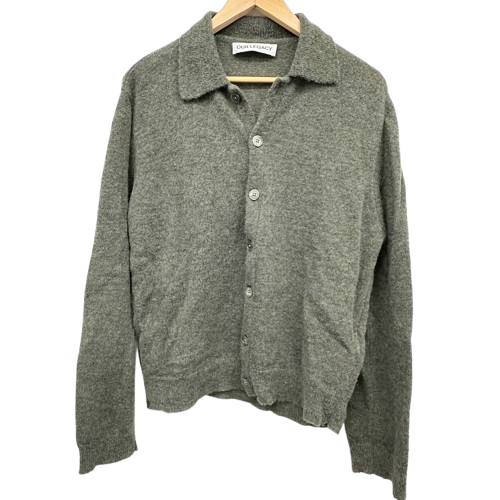 OUR LEGACY アワーレガシー EVENING POLO 襟付きニットカーディガン グレー