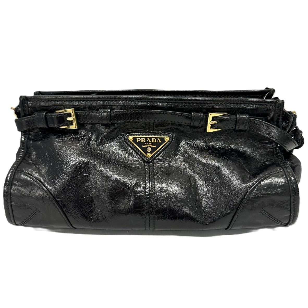 PRADA プラダ ボニー スモール ソフトルックスレザー ショルダーバッグ 1BH215