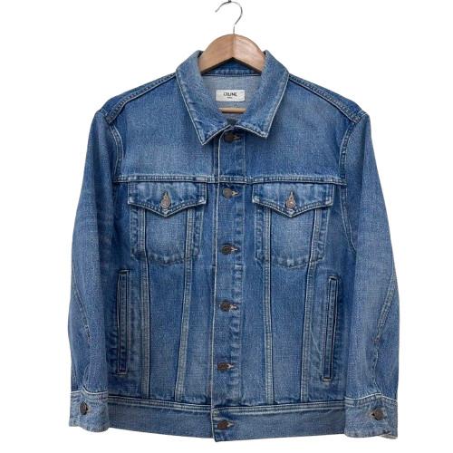 CELINE セリーヌ Vシェイプ トラッカージャケット ピズモウォッシュ デニム 23SS 2Q623206T S サイズ レディース