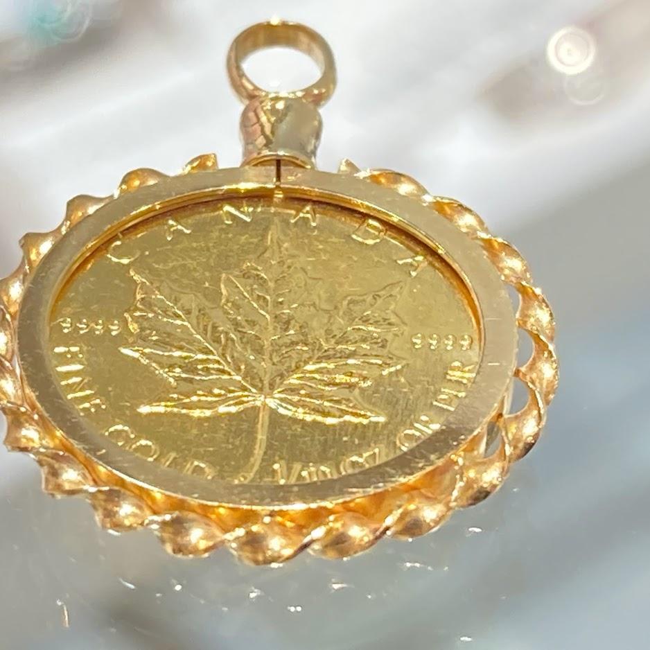 K24/K18 メイプルリーフ金貨 コイントップ 4.57g