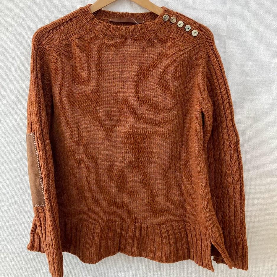 ANSNAM Atelier103別注 エルボーパッチニット