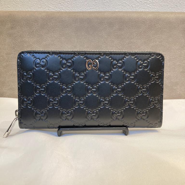 グッチ 473928 グッチシマ ラウンドファスナー 長財布