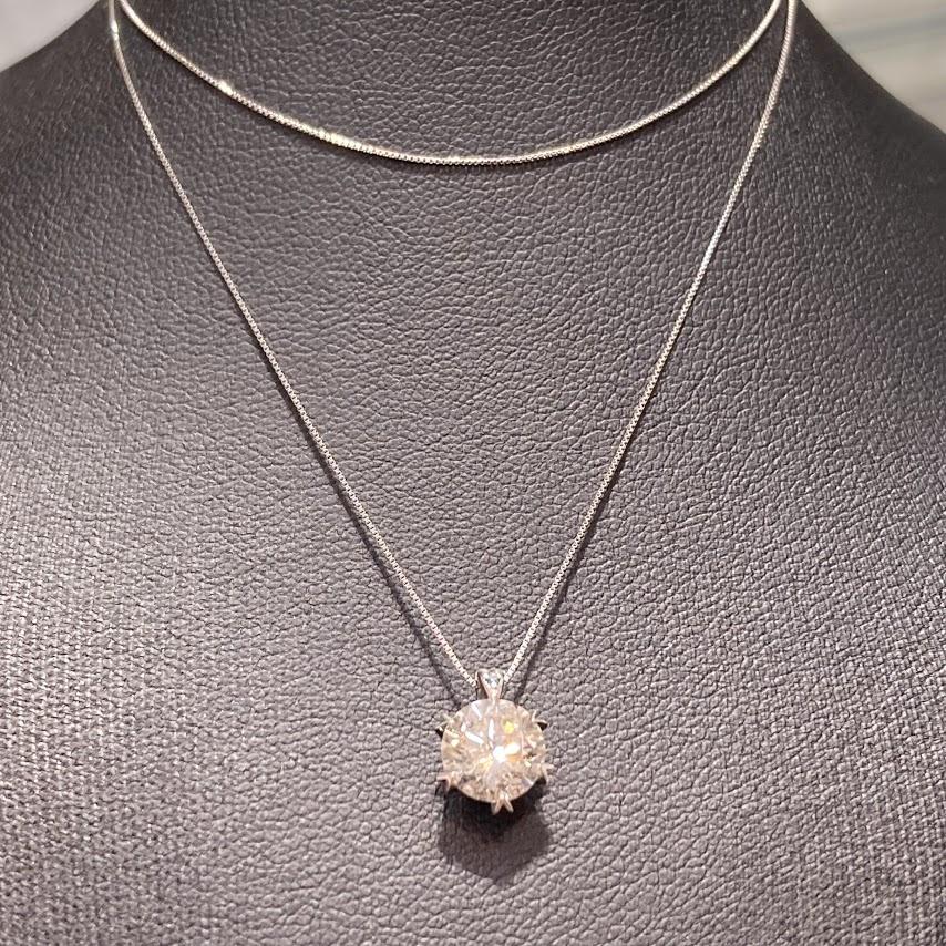 Pt900/Pt 850 ダイヤモンド ネックレス D1.5ct 1.03g
