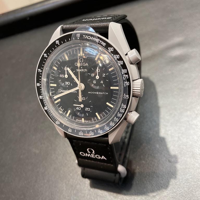 オメガ × スウォッチ OMEGA SWATCH バイオセラミックムーンウオッチ ブラック MISSION TO THE MOON