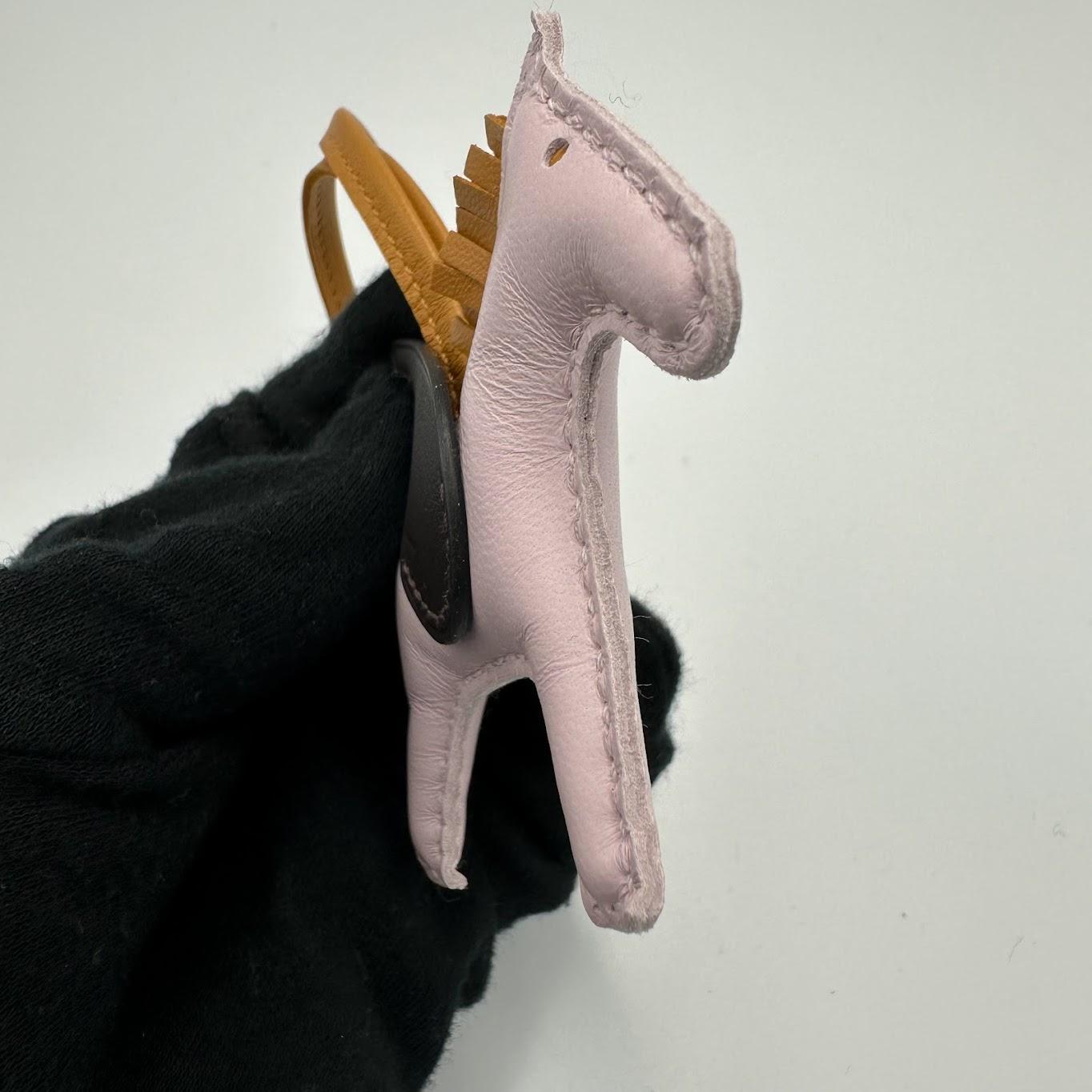 HERMES エルメス バッグチャーム ロデオ ペガサス PM モーヴペール×ルージュセリエ×セサミ アニューミロ