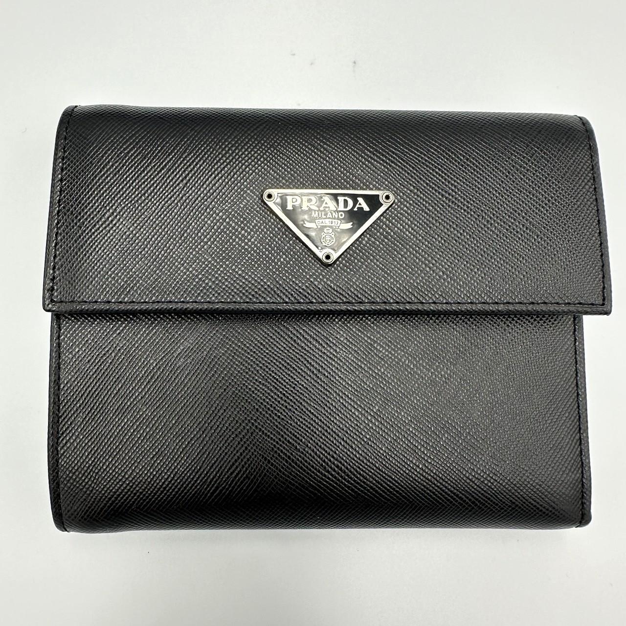 PRADA プラダ サフィアーノ 三つ折り財布 ブラック