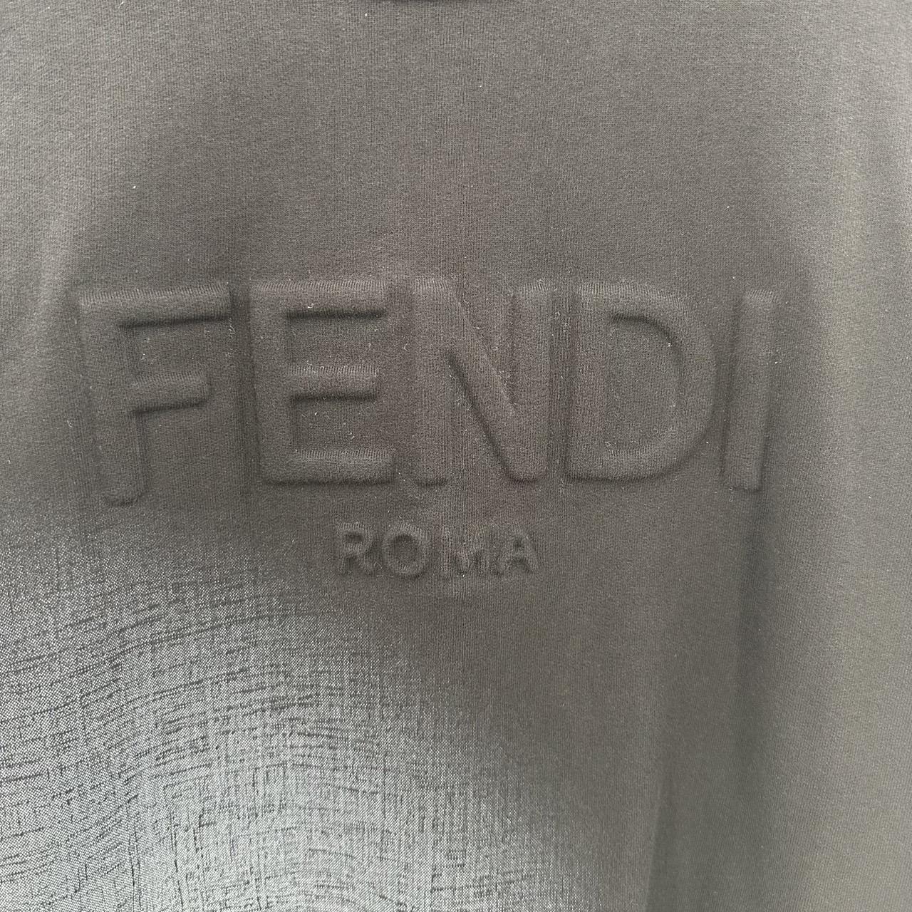 FENDI　フェンディ　グラデーション　シャドウ　エンボス　スウェット　トレーナー　モノクロ