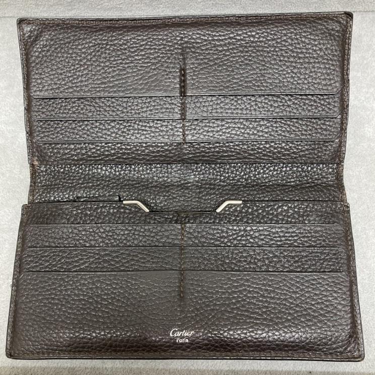 Cartier　カルティエ　サドルステッチ　二つ折り長財布　L3001160