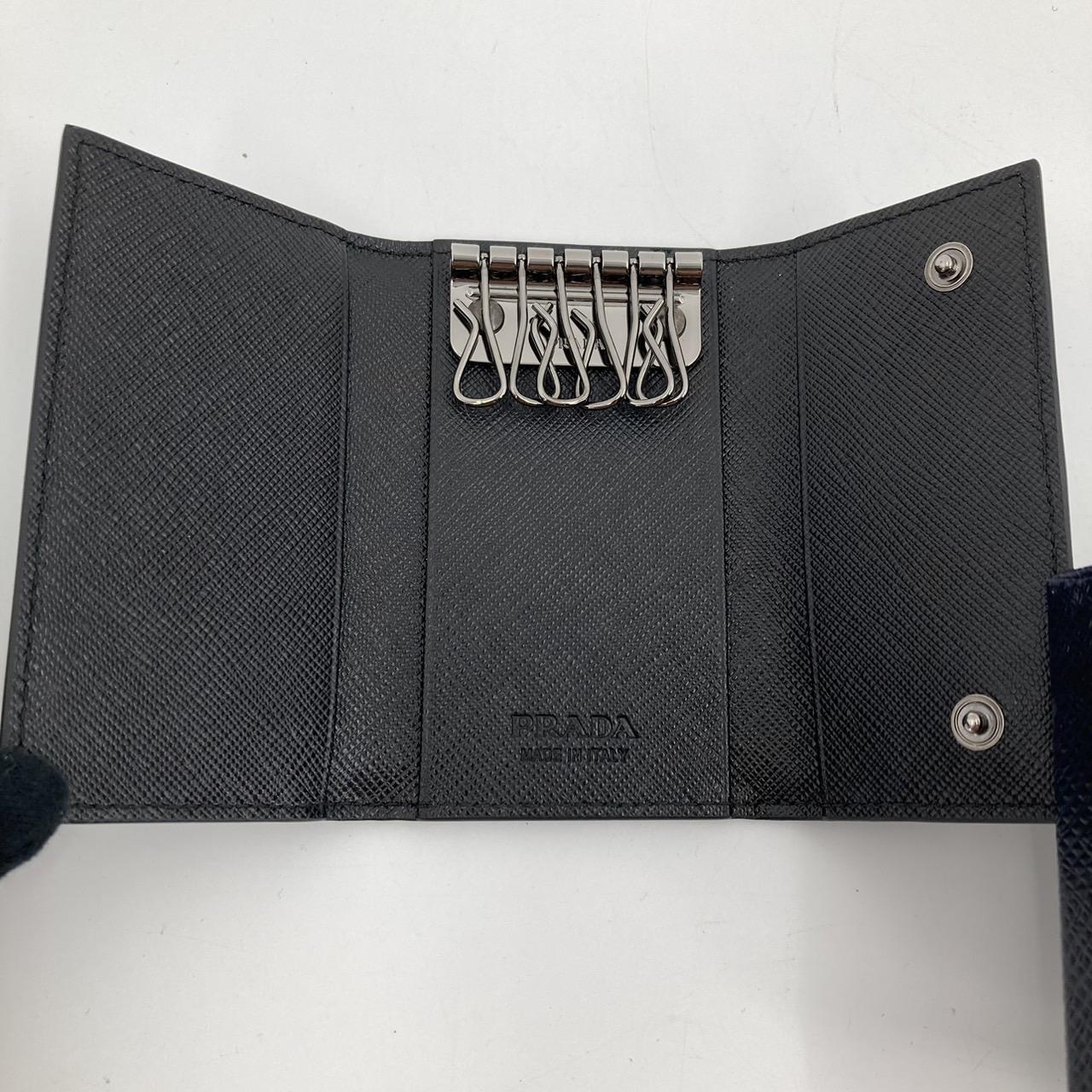 PRADA　プラダ　6連キーケース　サフィアーノ レザー　2PG222　ブラック