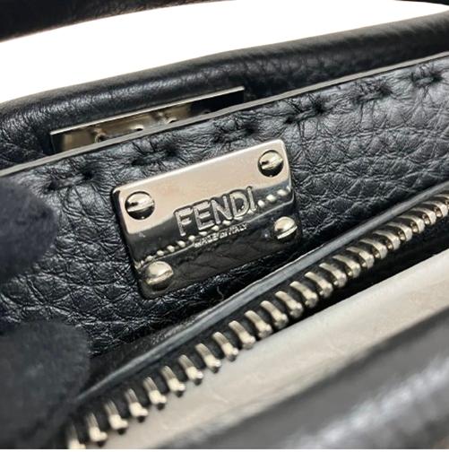 FENDI フェンディ セレリア ピーカブー 2WAY ショルダー ハンドバッグ 7VA422 レザー ブラック