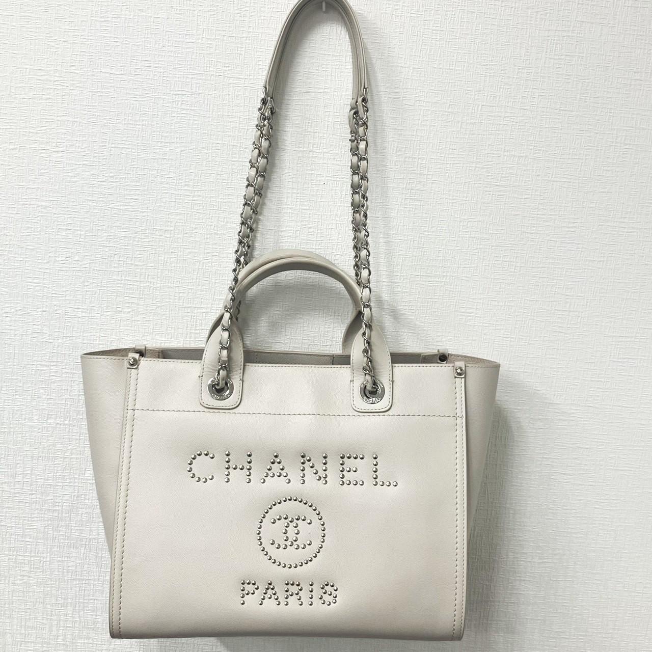 CHANEL シャネル ドーヴィル GM A57067 キャビアスキン スタッズ 2WAYトート バッグ