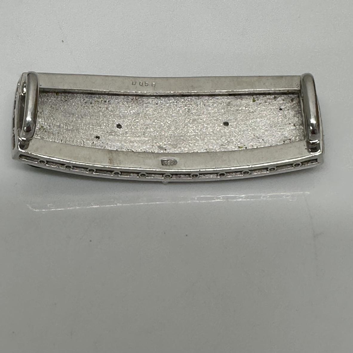pt900 翡翠 D0.50ct 帯留 49.18g
