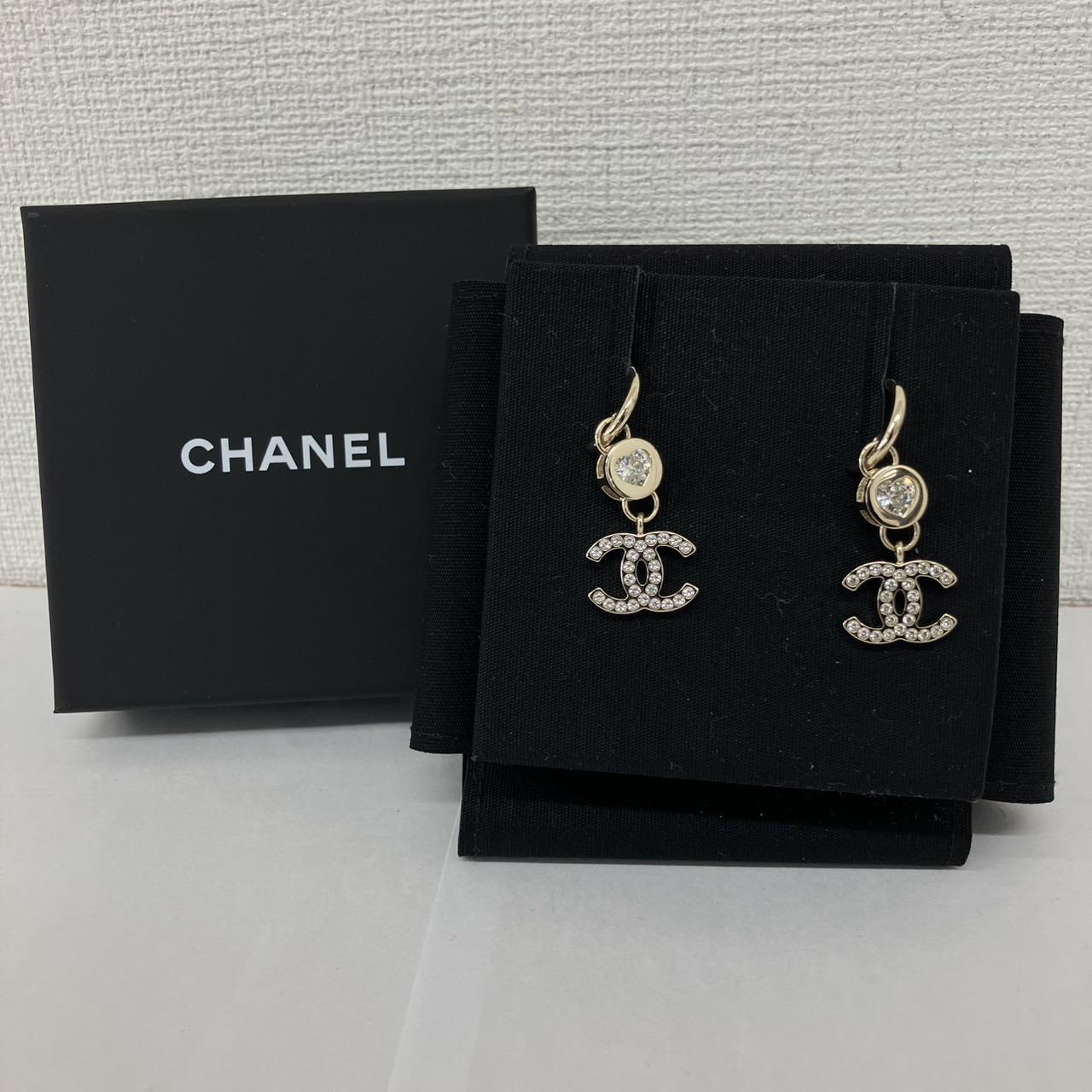 CHANEL ピアス　ココマーク　ラインストーン