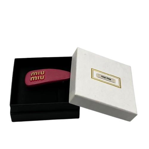 ミュウミュウ MIUMIU バレッタ ピンク