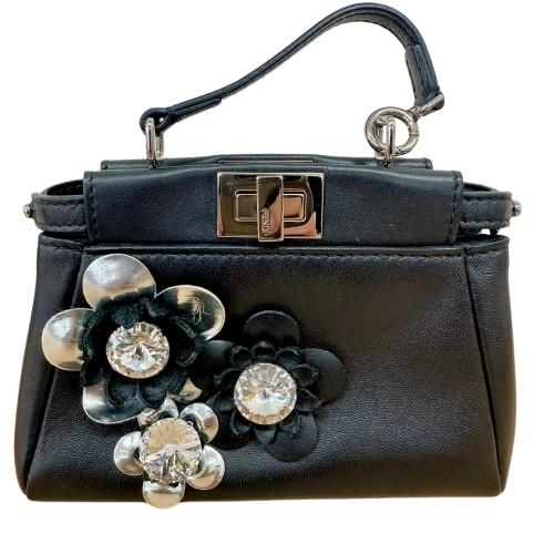FENDI マイクロピーカブー フラワーストーン