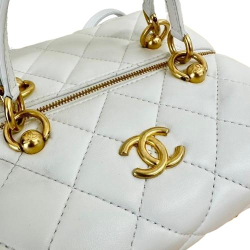 CHANEL シャネル 23AW スクエア型トップハンドル チェーンショルダーバッグ