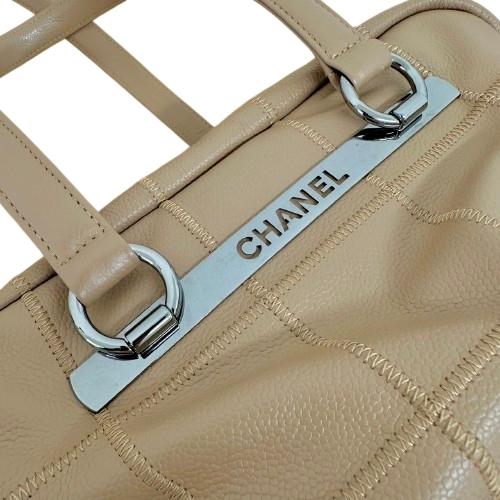CHANEL シャネル キャビアスキン チョコバー ボストンバッグ