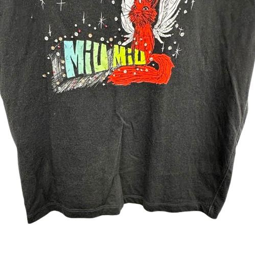 MIUMIU ミュウミュウ Miu Miu × Eri Wakiyamaコラボ Tシャツ ビジュー欠けあり