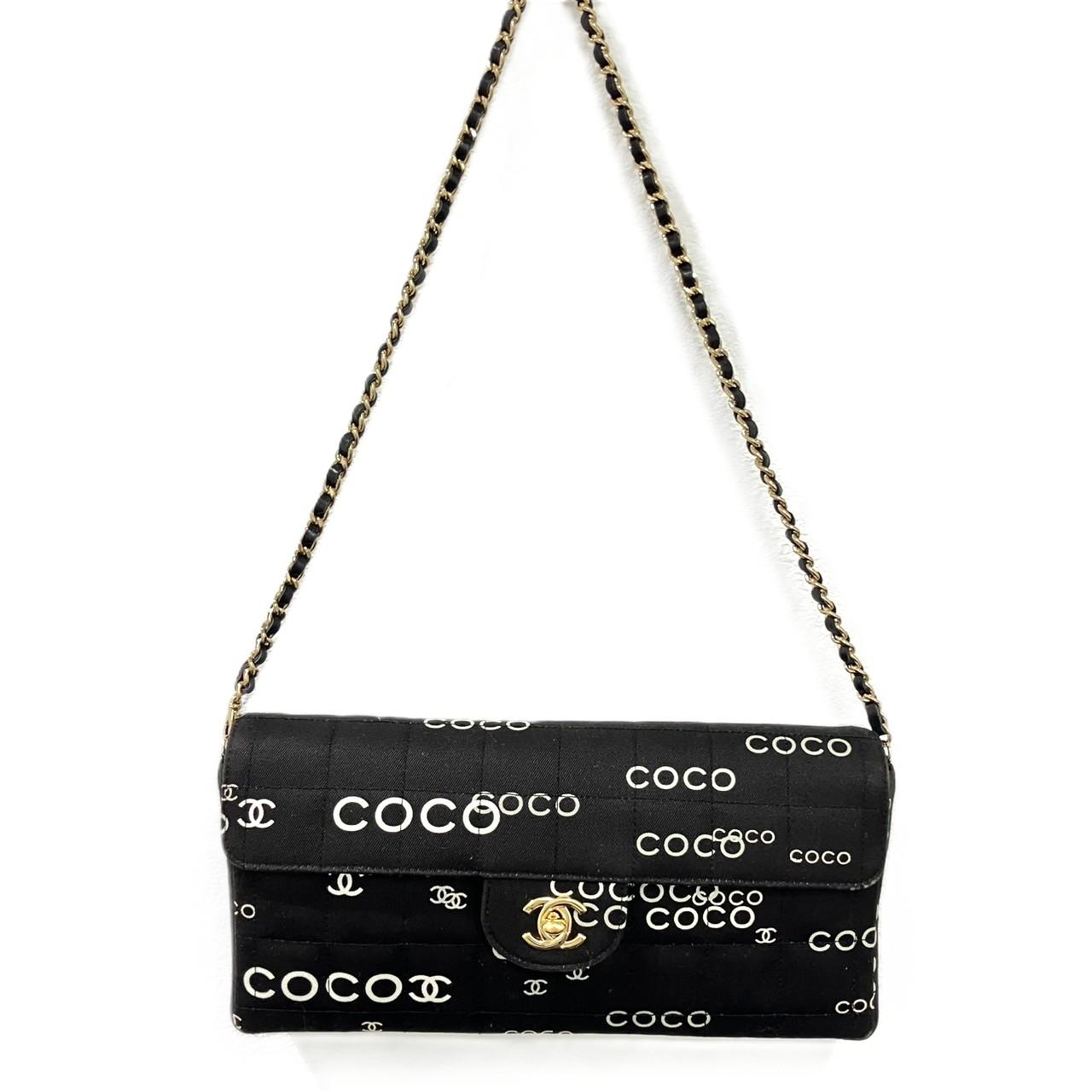シャネル　チェーンショルダー COCOマーク総柄　チョコバー　6番台