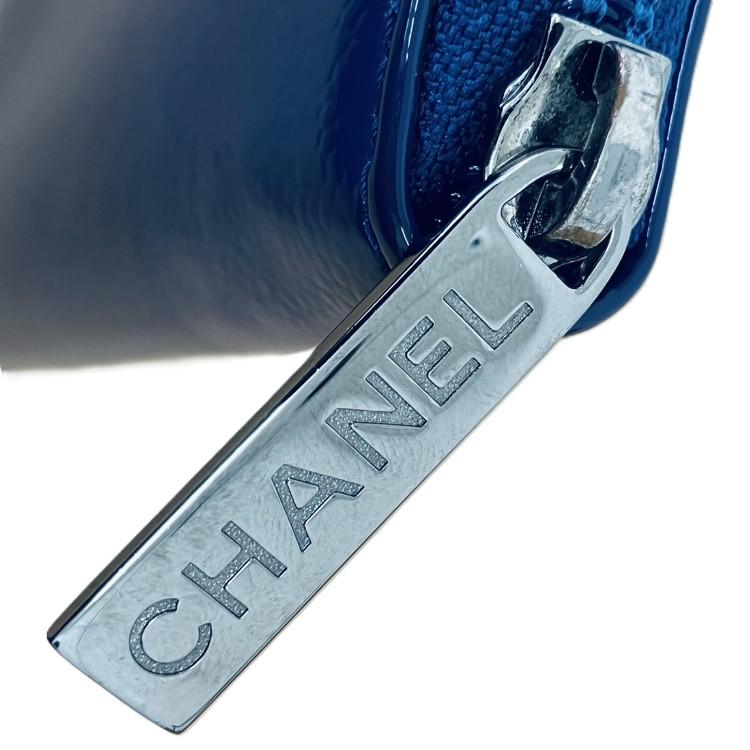 CHANEL シャネル エナメル長財布 パープル系 ココマーク