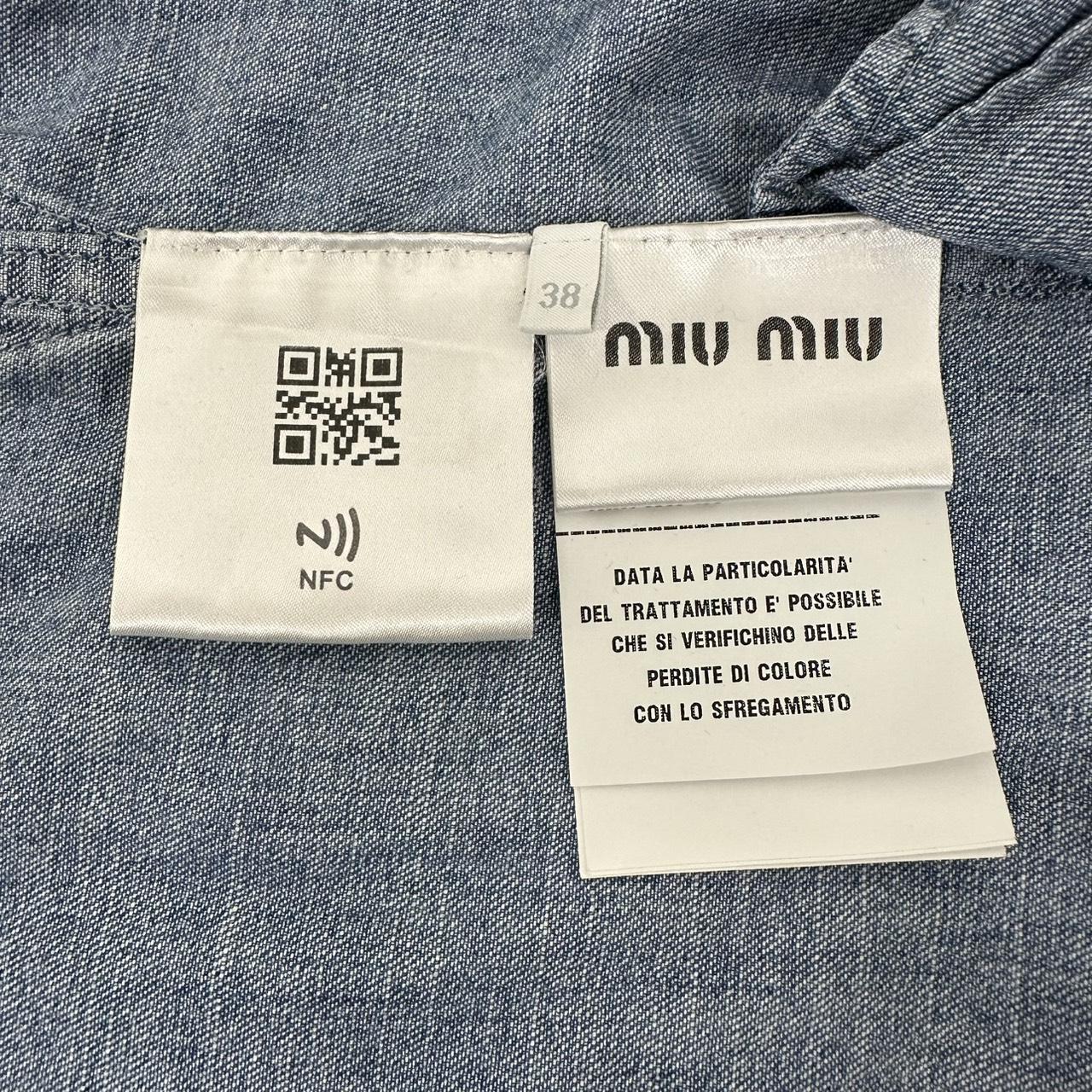 miu miu ミュウミュウ 半袖デニムシャツ 38サイズ レディース