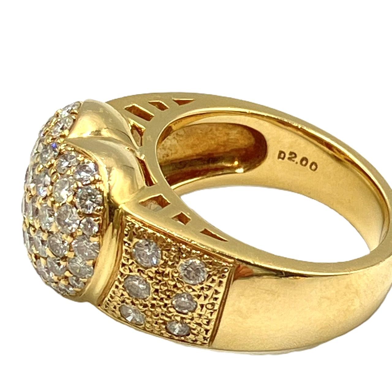 K18　ダイヤモンド2.00ct　ファッションリング　15.40ｇ