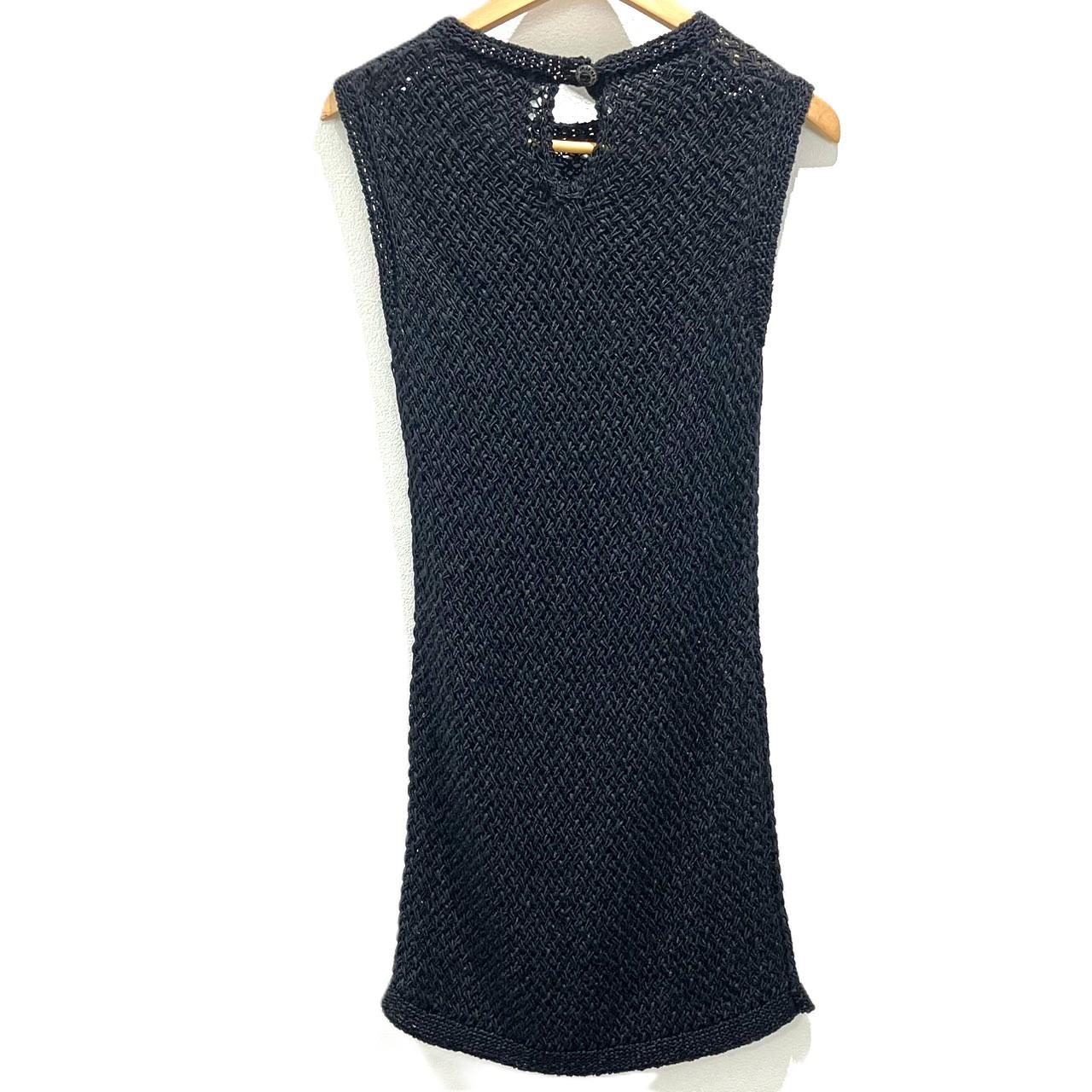 シャネル コットン ノースリーブ 編み込み コットン ワンピース P40759サイズ40