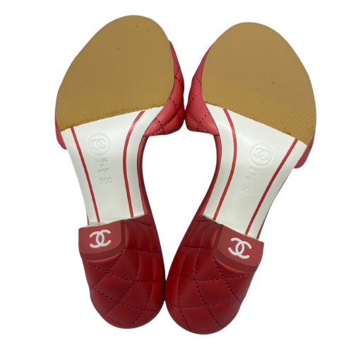 CHANEL シャネル  キルティング ミュールサンダル ココマーク 