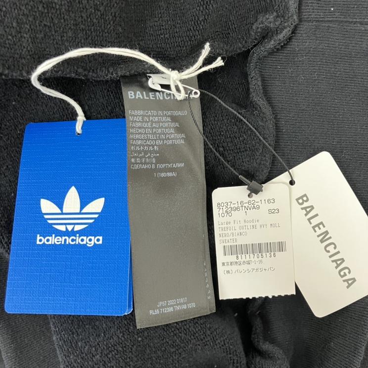 BALENCIAGA × adidas コラボパーカー ブラック
