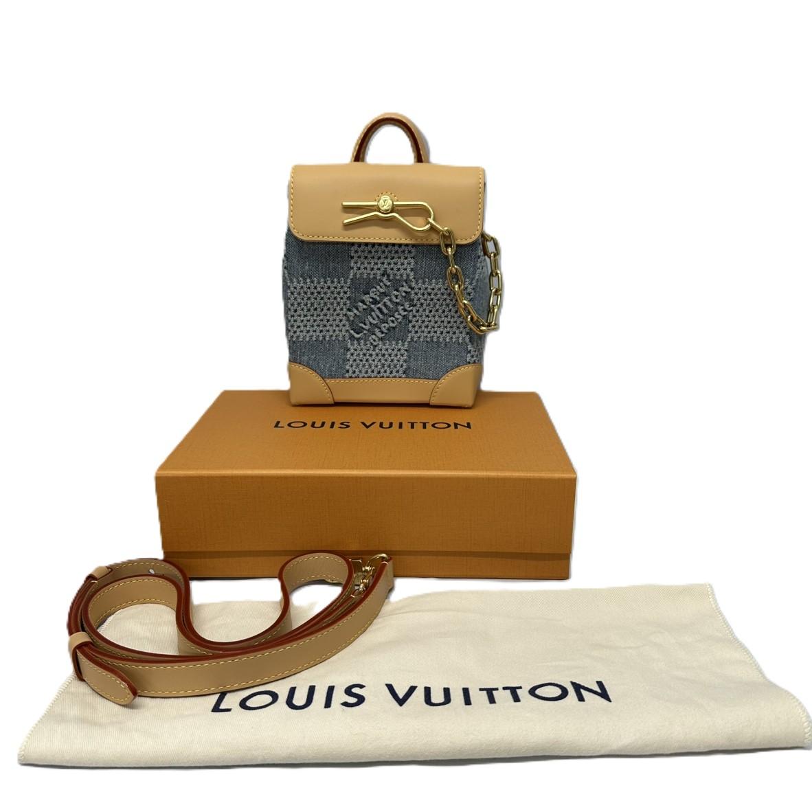 ルイヴィトン ナノ・スティーマー N40751 ブルー ダミエ・デニム