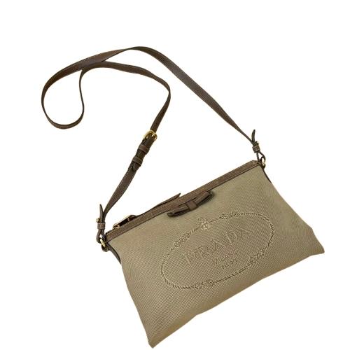 PRADA プラダ ロゴジャガード キャンバス ショルダーバッグ 1BH050