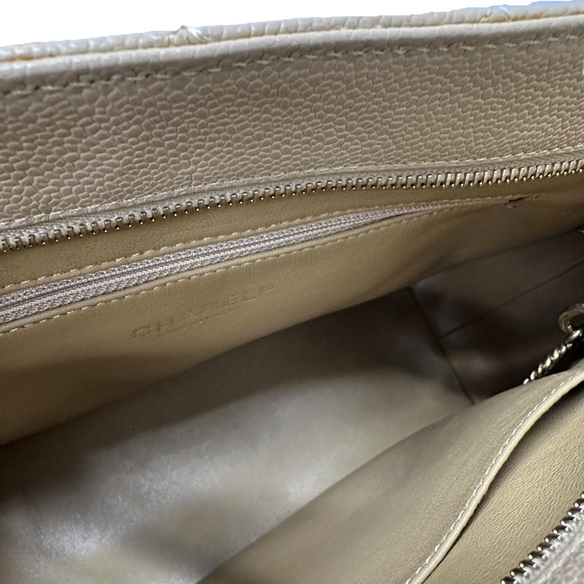 CHANEL 復刻トート マトラッセ キャビアスキン ココマーク トートバッグ