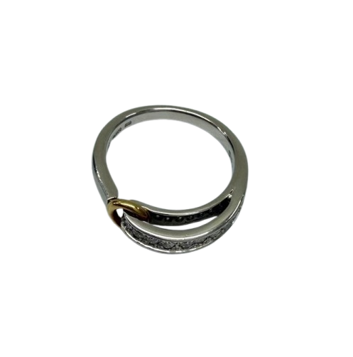 Pt900/K18 ダイヤモンド0.18ct付リング