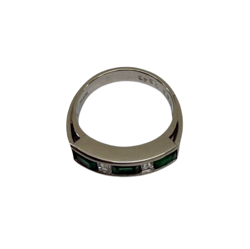 Pt900 エメラルド0.83 ダイヤ0.343ct リング 