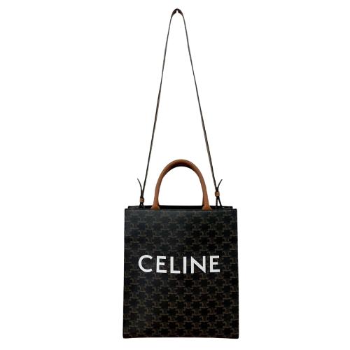 CELINE セリーヌ トリオンフ バーティカルカバ 2WAYショルダーバッグ トートバッグ レザー レディース