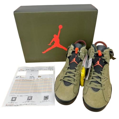 Travis Scott×NIKE トラヴィススコット×ナイキ AIR JORDAN 6 RETRO Medium Olive CN1084-200 30.0cm