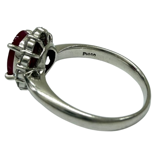 Pt900 R2.14ct D0.63ct リング