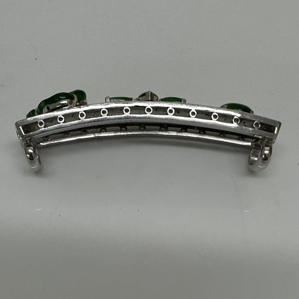 pt900 翡翠 D0.50ct 帯留 49.18g