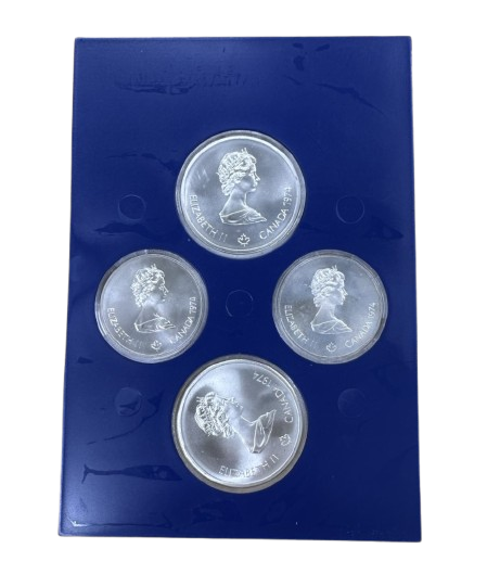 カナダ モントリオール オリンピック 1976年 記念硬貨 銀貨 コイン 10ドル48.46ｇ 5ドル24.3ｇ lssue2 4枚セット